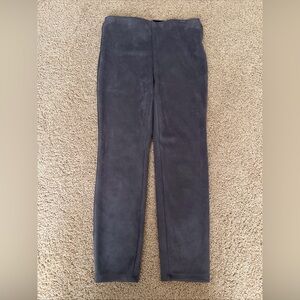 T Tahari Dark Gray Faux Suede Ponte Straight Leg Pull On Pants Size 4
